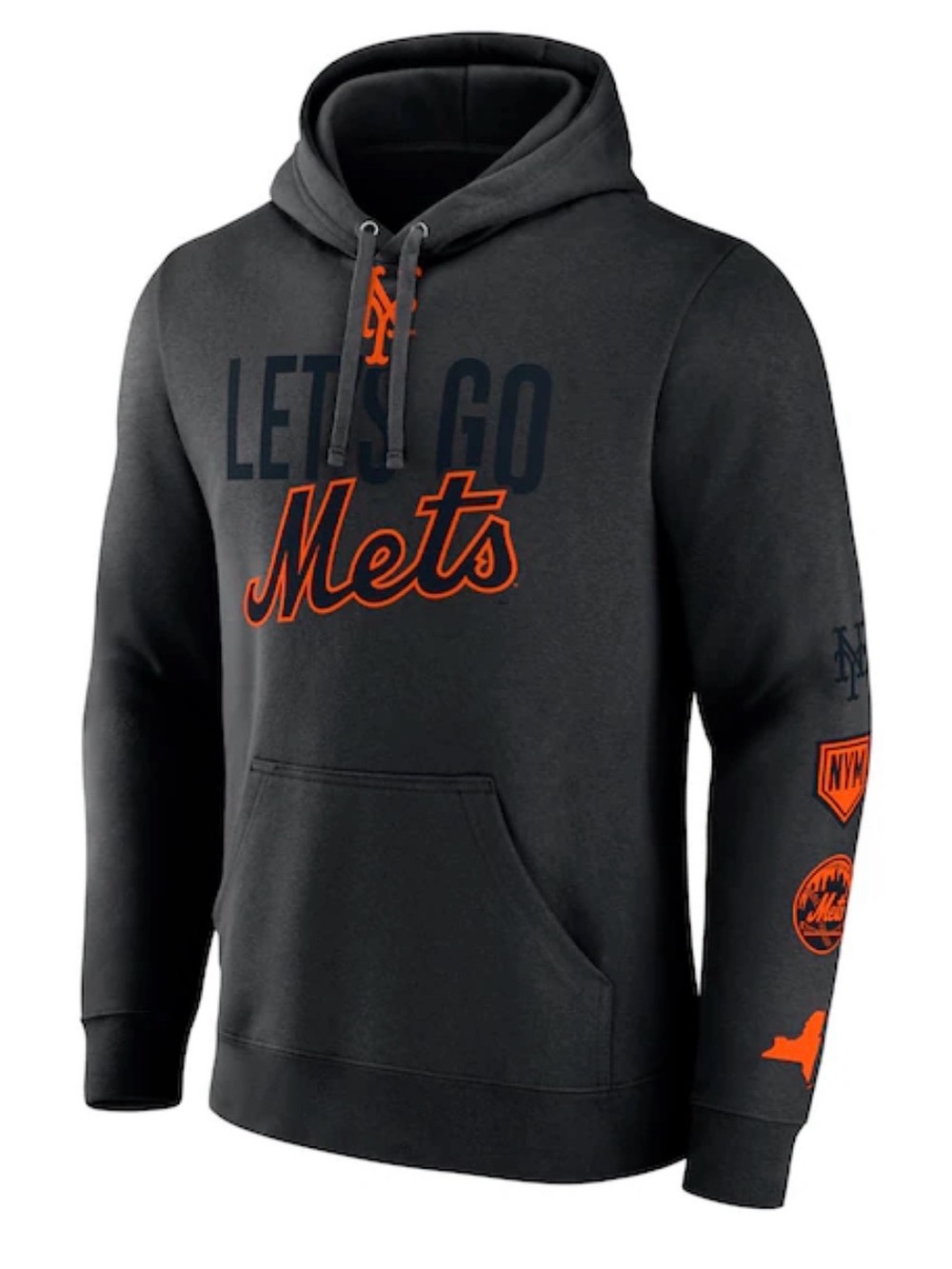New York Mets Fanatics Let’s Go Mets Hoodie Men's Black XL MLB NEW